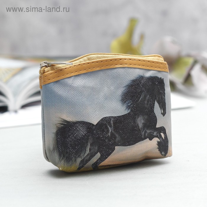 Кошелёк женский, отдел на молнии, цвет голубой - Фото 1