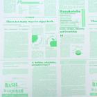 Плёнка для цветов и подарков "Газета", зелёный, 60 х 60 см - Фото 3
