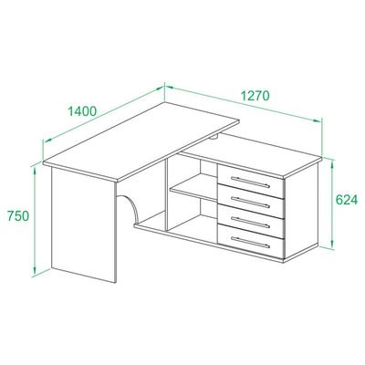 Компьютерный стол «КСТ-109», угловой, правый, цвет венге