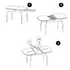 Стол обеденный «Прага - 2», 1100×700×745 мм, цвет шимо светлый/мята зелёная  (артикул 3562387)  большой выбор товаров оптом и в розницу по низким ценам с доставкой