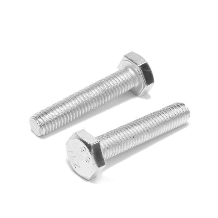 Болт ТУНДРА, оцинкованный, DIN 933, класс прочности 8.8, М10×50 мм, 5 кг. - Фото 1