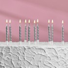 Свечи в торт "Спираль", 10 шт, средние, 5 см, металлик - Фото 6