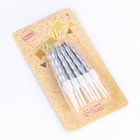 Свечи в торт «Спираль», 10 шт., средние, 5 см, металлик - Фото 3