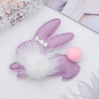 Брошь «Зайчик-пушистик», цвет розовый - Фото 1