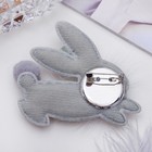 Брошь «Зайчик-пушистик», цвет серый - Фото 2