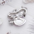 Брошь «Кролик с морковкой» пасхальный, цветная в серебре - Фото 2