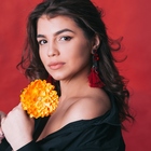 Серьги «Кисти» изыск, тройные, цвет красный в сером металле - Фото 3
