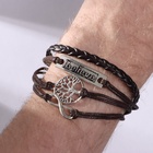 Браслет унисекс «Магия знаков» ветви и бесконечность, цвет коричневый с чернёным серебром, 18 см - Фото 2
