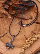 Кулон мужской «Молот Сварога», цвет чернёное серебро на чёрном шнурке, 45 см - Фото 7