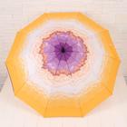 Зонт - трость полуавтоматический «Горы», 10 спиц, R = 49 см, цвет фиолетовый/жёлтый МИКС - Фото 3