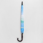 Зонт - трость полуавтоматический «Горы», 10 спиц, R = 49 см. цвет голубой - Фото 5