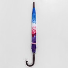Зонт - трость полуавтоматический «Горы», 10 спиц, R = 49 см, цвет фиолетовый МИКС - Фото 5