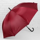 Зонт - трость полуавтоматический, 10 спиц, R = 61 см, цвет бордовый - Фото 1