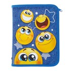 Папка для тетрадей А5, молния вокруг, пластиковая Calligrata «Смайлики» - Фото 2