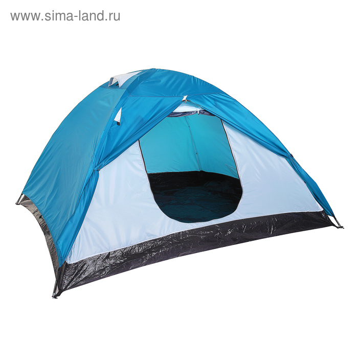 Палатка туристическая POLAR 4-х местная, цвет синий-айвори - Фото 1