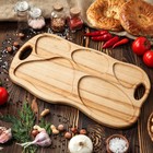 Блюдо-поднос для подачи "Бавария", 50 х 30 см, массив ясеня - Фото 1