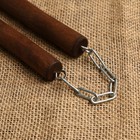 Сувенирное деревянное оружие "Нунчаки", темные, 25 см, массив бука - фото 23518815 Сувенирное деревянное оружие "Нунчаки", темные, 25 см, массив бука - фото 23518815