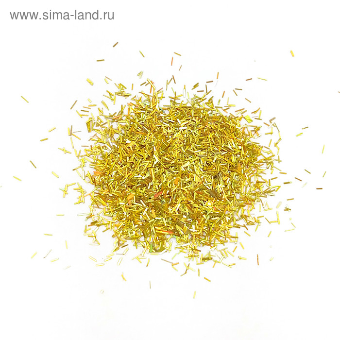 Глиттер "Полоски" лазерный золотой 1,5*0,2 мм, 30 г - Фото 1