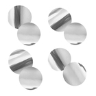 Наполнитель для шара "Конфетти круг" 3 см, фольга, цвет серебро, 500г - Фото 1