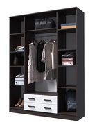 Шкаф прямой четырёхстворчатый «Квадро», 2 ящика, 1600×487×2200 мм, цвет венге/лоредо - Фото 2