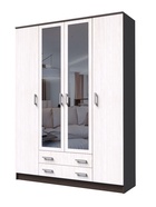 Шкаф прямой четырёхстворчатый «Квадро», 2 ящика, 1600×487×2200 мм, цвет венге/лоредо - Фото 3