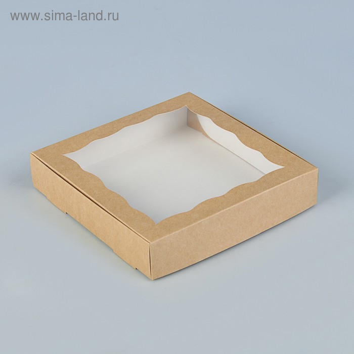 Коробочка для печенья 20 х 20 х 4 см - Фото 1