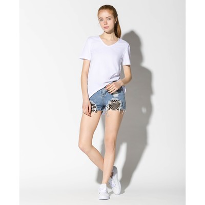 Шорты женские джинсовые, цвет голубой, размер L