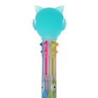 Ручка шариковая автоматическая 6-ти цветная "Сова зеленая" - фото 23368530