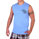 Комплект мужской (майка, шорты) 9.24 цвет голубой, р-р 48 - Фото 4