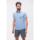Комплект мужской (футболка, шорты) М-835-26 цвет голубой, р-р 50 - Фото 1