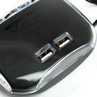 Разветвитель прикуривателя, 3 гнезда 2 USB c подсветкой , черный кнопка вкл., черный - Фото 3