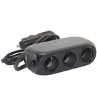 Разветвитель прикуривателя Cartage, USB 5 В 2.1 А, 60 Вт, 12/24 В, провод 60 см - Фото 1