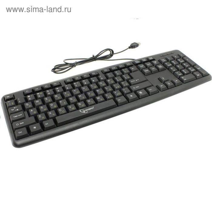 Клавиатура Gembird KB-8320U-BL, проводная, мембранная, 104 клавиши, USB, черная - Фото 1