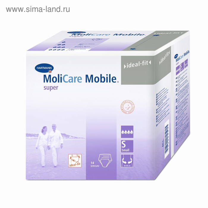 Трусы впитывающие при недержании MoliCare Mobile super, размер S, 14 шт - Фото 1