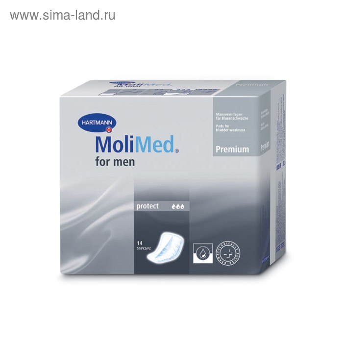 Урологические вкладыши для мужчин MoliMed Premium for men protect, 14 шт - Фото 1