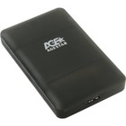 Внешний корпус для HDD/SSD AgeStar 31UBCP3C SATA пластик черный 2.5" - фото 51295225