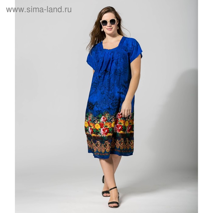 Платье женское 319В цвет синий, р-р 46-52 - Фото 1