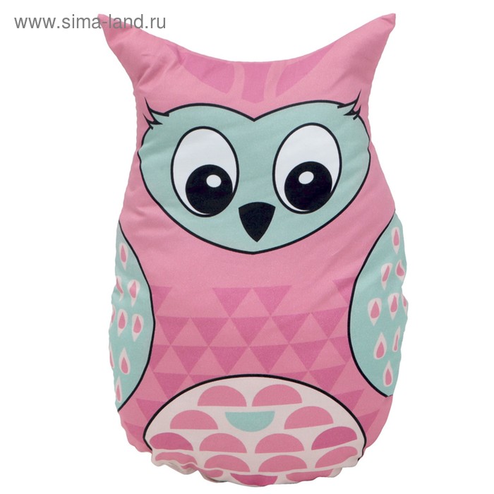Подушка-игрушка Pink owl, размер 25х35 см - Фото 1