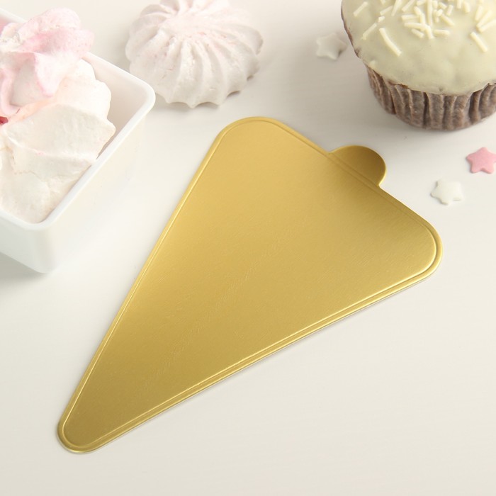 Подложка для пирожного «Золото», 12,5×7,5 см