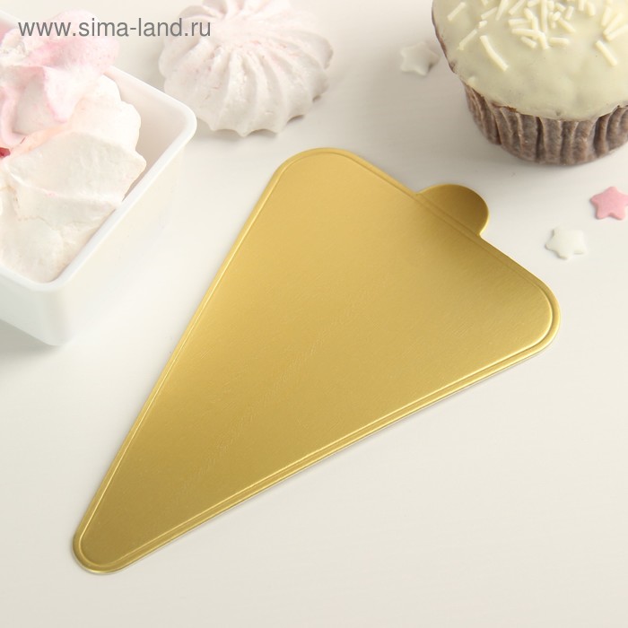 Подложка для пирожного «Золото», 12,5×7,5 см - Фото 1