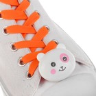 Шнурки «Мордочка», световые, 2 шт., длина шнурка 120 см, цвет оранжевый - Фото 1