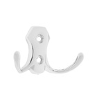 Крючок мебельный ТУНДРА TKd=007, двухрожковый, хром - Фото 2