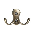 Крючок мебельный ТУНДРА TKd=007, двухрожковый, бронза - Фото 4