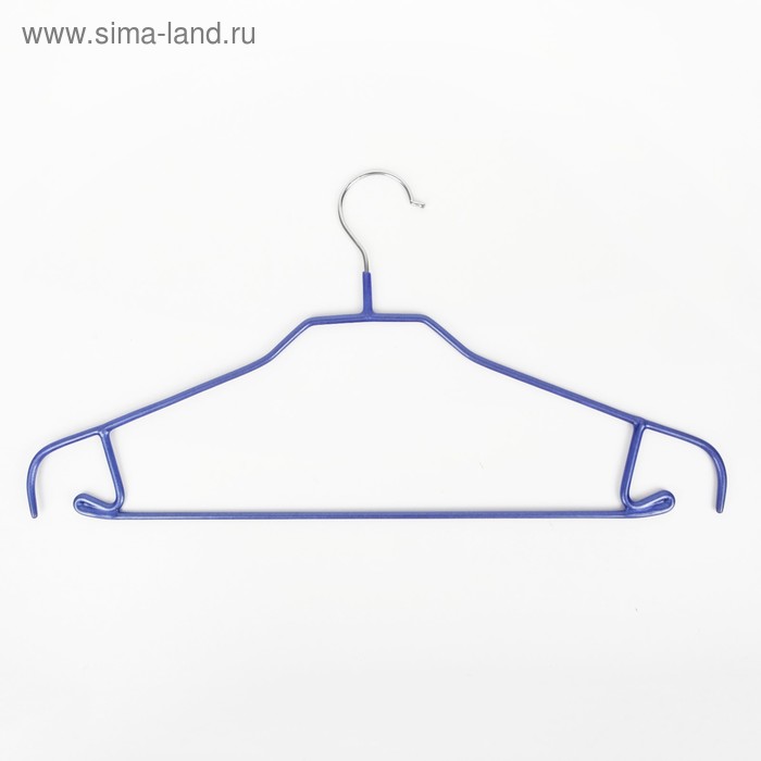 Плечики для одежды Доляна, размер 44-46, антискользящее покрытие, цвет фиолетовый - Фото 1
