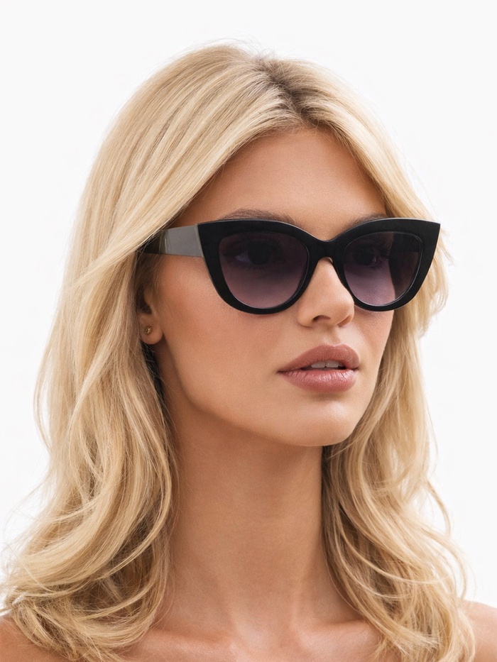 Очки солнцезащитные женские «OneSun. Кошачий глаз», uv 400, градиент, фиолетовые - Фото 1