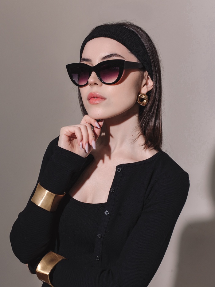 Очки солнцезащитные женские «OneSun. Кошачий глаз», uv 400, градиент, фиолетовые - Фото 1