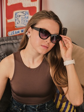 Очки солнцезащитные женские «OneSun. Кошачий глаз», uv 400, градиент, фиолетовые  (артикул 3098072)  большой выбор товаров оптом и в розницу по низким ценам с доставкой