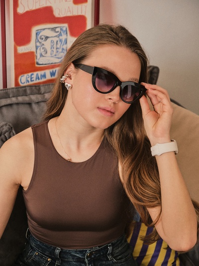 Очки солнцезащитные женские «OneSun. Кошачий глаз», uv 400, градиент, фиолетовые