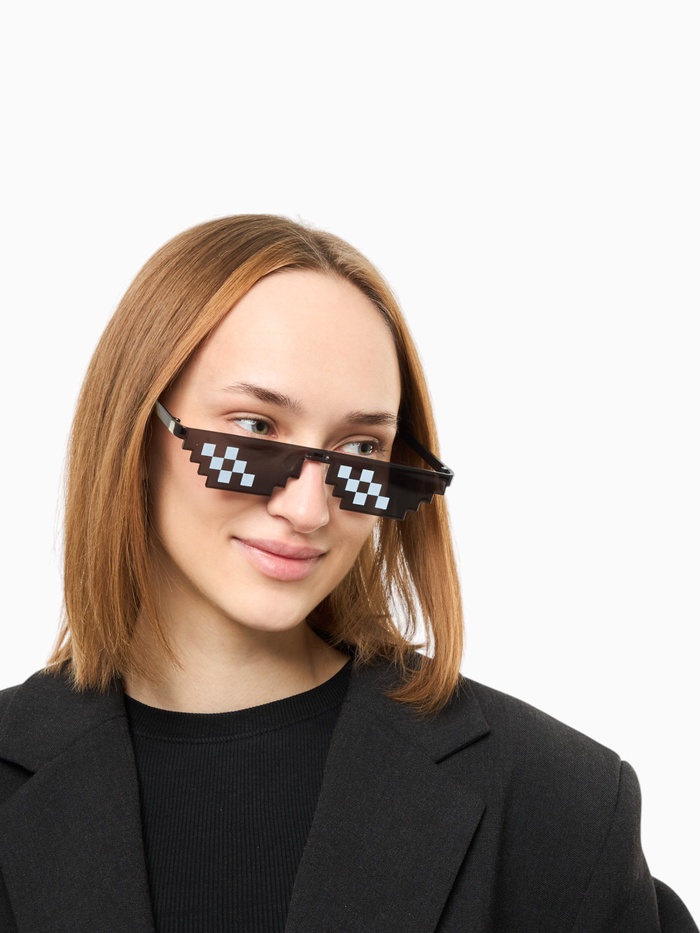 Очки солнцезащитные пиксельные «OneSun. Пиксели», линза 6.2×3 см - Фото 1