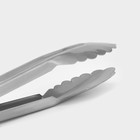 Щипцы кухонные Доляна «Лист», h=17.5 см, серебристые - Фото 3